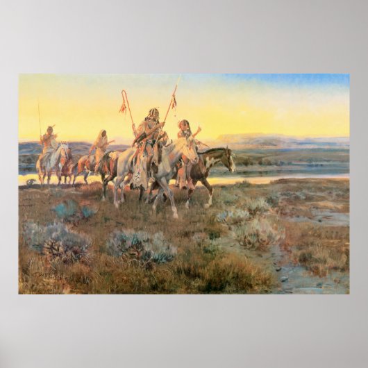 Piegans, door Charles M. Russell Poster (Voorkant)