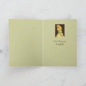 piek met een pet met een pompoen bloesem kaart (Binnen)