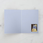 piek met Texas bluebonnet-pet kaart (Binnen)