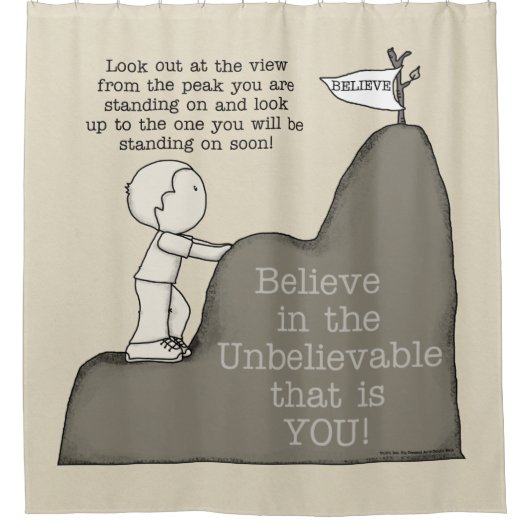 Piek naar Peak Douchegordijn (Voorkant)