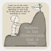 Piek naar Peak Vierkante Sticker (Voorkant)