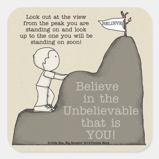 Piek naar Peak Vierkante Sticker (Voorkant)