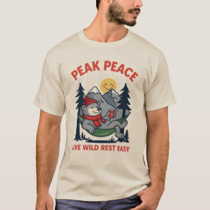 Piek Peace Beer in Hangmat Kamperen T-shirt