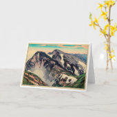 Piek van Shiroumadake, Yoshida, Woodcut Kaart (Gele Bloem)