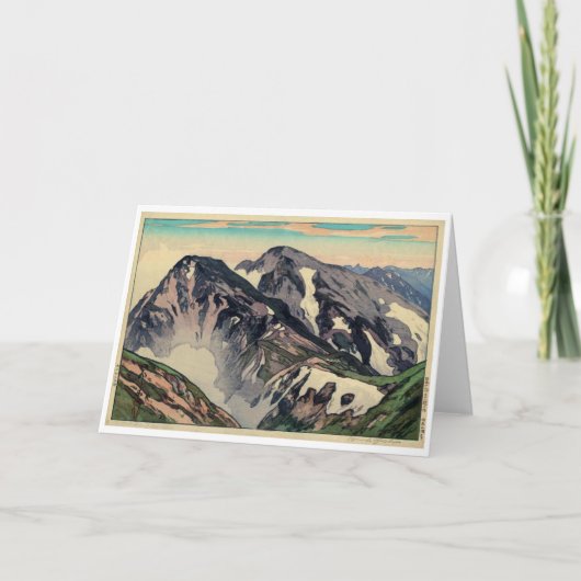 Piek van Shiroumadake, Yoshida, Woodcut Kaart (Voorkant)