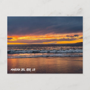 Piek Zonsondergang - Marina Del Rey, CA Briefkaart