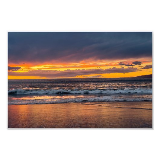 Piek Zonsondergang - Marina Del Rey, CA Foto Afdruk (Voorkant)