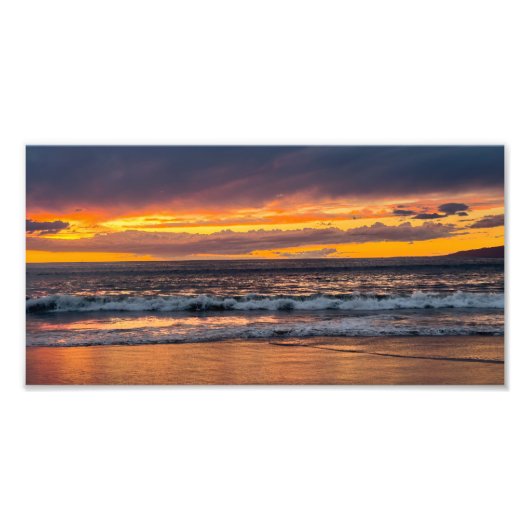 Piek Zonsondergang - Marina Del Rey, CA Foto Afdruk (Voorkant)