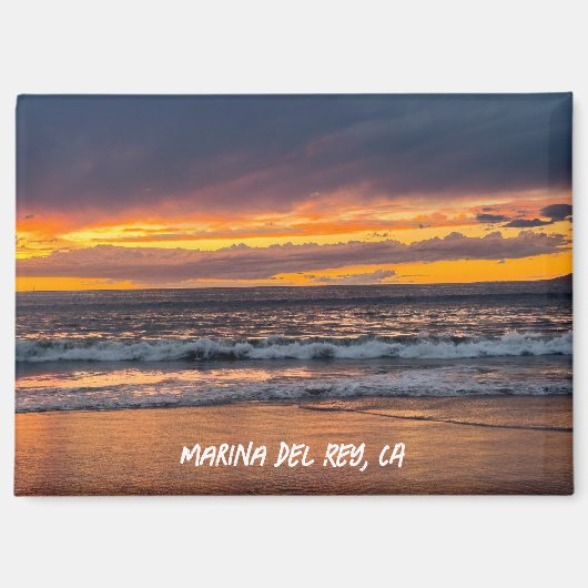 Piek Zonsondergang - Marina Del Rey, CA Magneet (Voorkant)