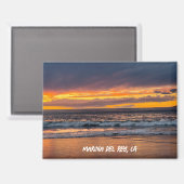 Piek Zonsondergang - Marina Del Rey, CA Magneet (Voorkant / Achterkant)