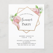 Piekbudget zomerpartij roze flamingo flyer (Voorkant)