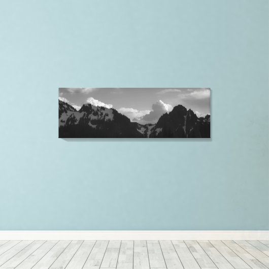 Pieken en wolken canvas afdruk (Insitu (Houten vloer))