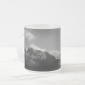 Pieken en wolken matglas koffiemok (Voorkant links)