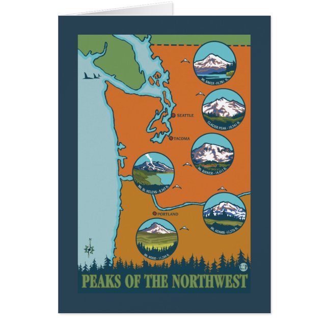 Pieken in het noordwesten - 5 verschillende bergen (Voorkant)