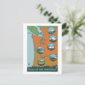 Pieken in het noordwesten - 5 verschillende bergen briefkaart (Staand voorkant)