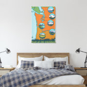 Pieken in het noordwesten - 5 verschillende bergen canvas afdruk (Insitu (Slaapkamer))