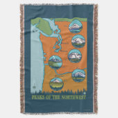 Pieken in het noordwesten - 5 verschillende bergen deken (Voorkant Verticaal)