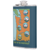 Pieken in het noordwesten - 5 verschillende bergen heupfles (Links)