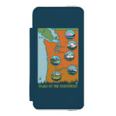 Pieken in het noordwesten - 5 verschillende bergen incipio iPhone portemonnee hoesje (Voorkant Agenda)