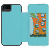 Pieken in het noordwesten - 5 verschillende bergen incipio iPhone portemonnee hoesje (Agenda Open)