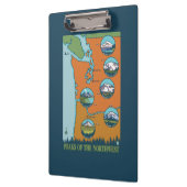 Pieken in het noordwesten - 5 verschillende bergen klembord (Links)