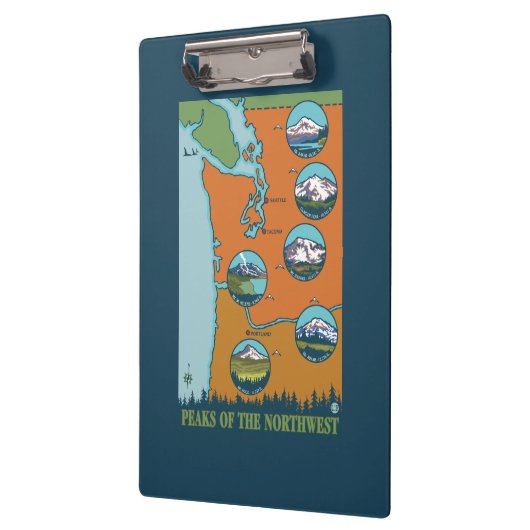 Pieken in het noordwesten - 5 verschillende bergen klembord (Links)