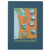 Pieken in het noordwesten - 5 verschillende bergen klembord (Achterkant)