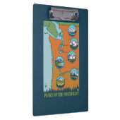 Pieken in het noordwesten - 5 verschillende bergen klembord (Rechts)