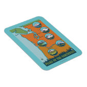 Pieken in het noordwesten - 5 verschillende bergen magneet (Rechterzijde)