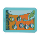 Pieken in het noordwesten - 5 verschillende bergen magneet (Horizontaal)