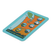 Pieken in het noordwesten - 5 verschillende bergen magneet (Linkerzijde)