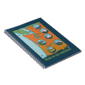 Pieken in het noordwesten - 5 verschillende bergen notitieboek (Rechterzijde)