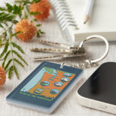 Pieken in het noordwesten - 5 verschillende bergen sleutelhanger (Voorkant Rechts)