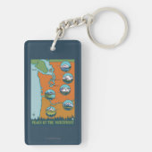 Pieken in het noordwesten - 5 verschillende bergen sleutelhanger (achterkant)