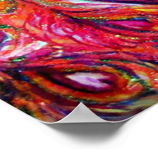 PIEKEN IN LOVE, rood-gele, blauwe Poster (Hoek)