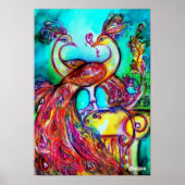 PIEKEN IN LOVE, rood-gele, blauwe Poster (Voorkant)