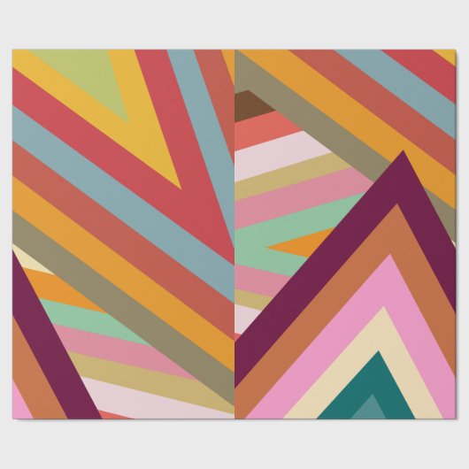 Pieken van de jaren zeventig cadeaupapier (Zoom)