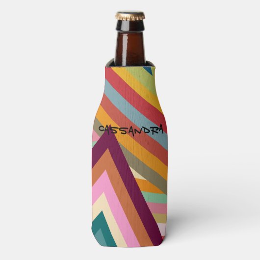 Pieken van de jaren zeventig flesjeskoeler (Fles Voorkant)