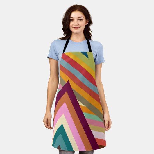 Pieken van de jaren zeventig schort (Gedragen)