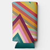 Pieken van de jaren zeventig seltzer blikjeskoeler (Achterkant)