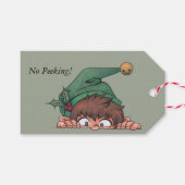 piekend elf cadeaulabel (Voorkant (Horizontaal))