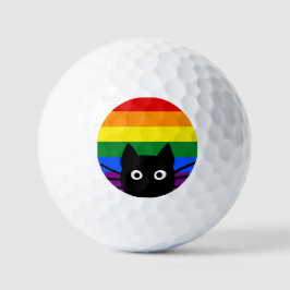 Pieking Black Cat Regenboog Vlag Golfballen