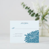 Pieking Chrysanthemum Wedding Response RSVP Kaartje (Staand voorkant)