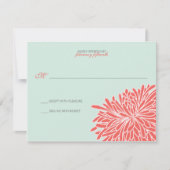 Pieking Chrysanthemum Wedding Response RSVP Kaartje (Voorkant)