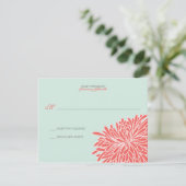 Pieking Chrysanthemum Wedding Response RSVP Kaartje (Staand voorkant)