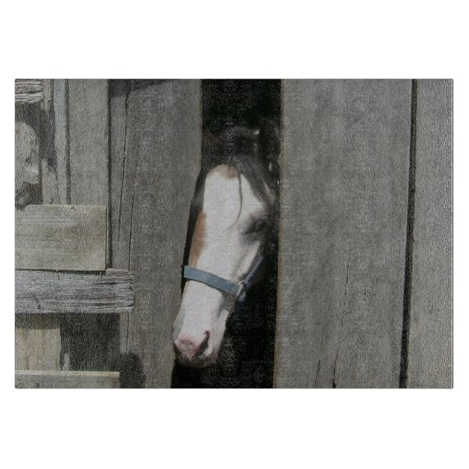 Piekpaarden Snijplank (Voorkant)