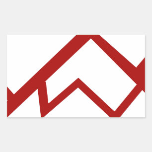 Piekpictogram Rode bergbek Rechthoekige Sticker