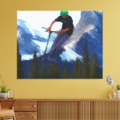 Piekprestaties - Scooter Boy Canvas Afdruk (Insitu (Woonkamer))