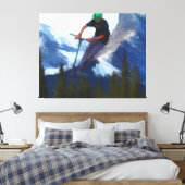 Piekprestaties - Scooter Boy Canvas Afdruk (Insitu (Slaapkamer))