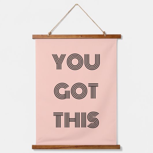 Piekroze aangepast JE HEBT DEZE Motivatie Hangend Wandkleed (Voorkant)